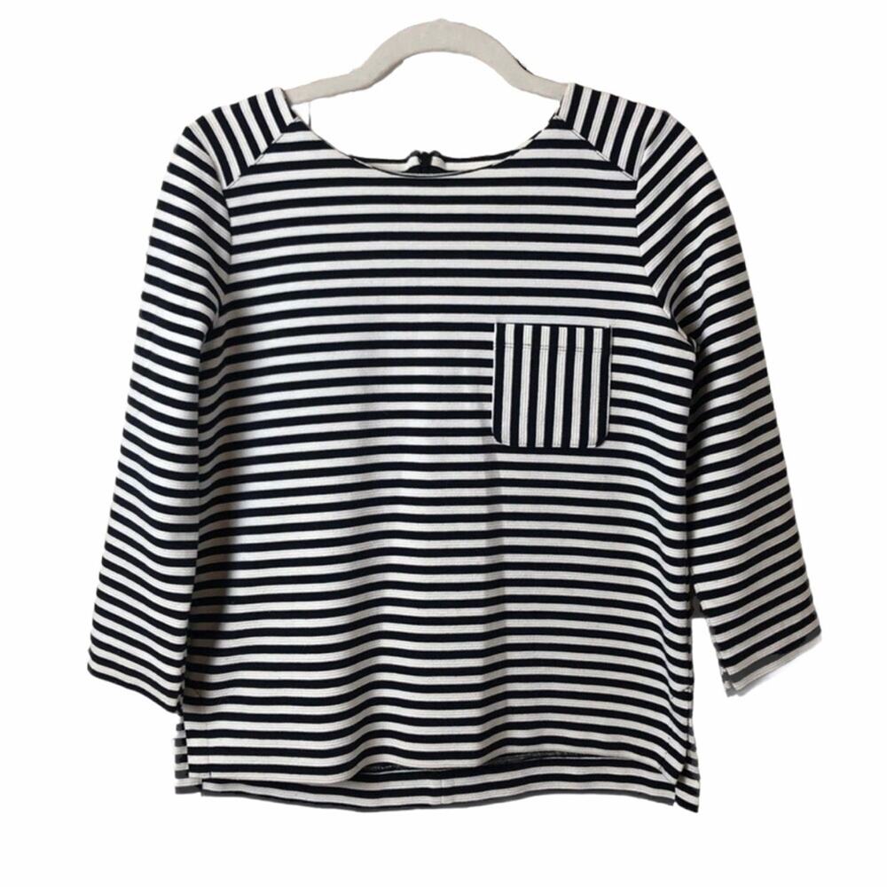 Madewell Nautical Striped Boxy Top Shirt M